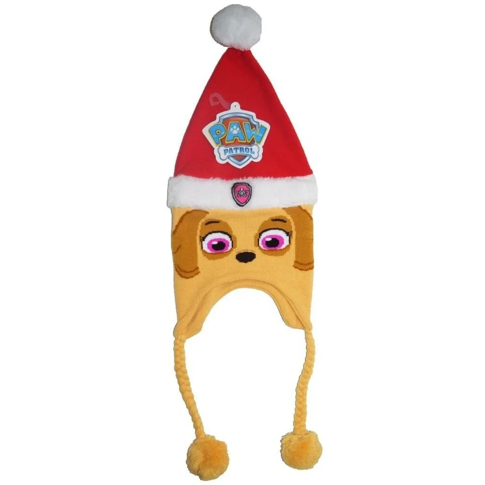 NEW Nickelodeon Paw Patrol Santa Claus Skye Laplander Knit Hat